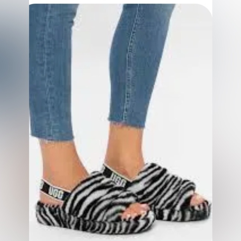 UGG Fluff Yeah Zebra Slippers